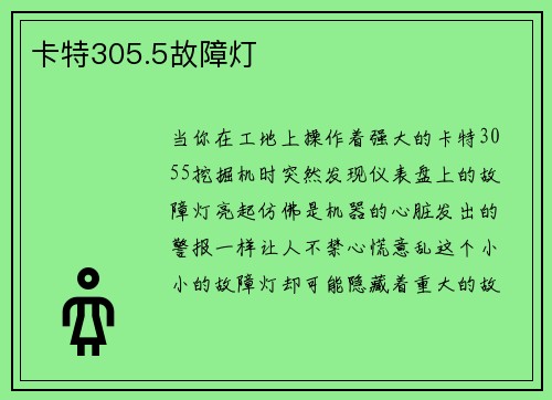 卡特305.5故障灯